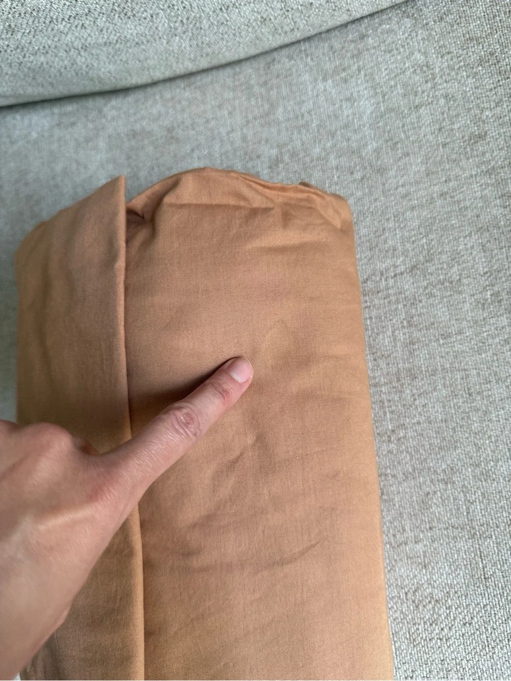 NWT Coyuchi 100% Organic Cotton Crinkled Percale Cooling Sheet Set Ginger (Twin)
